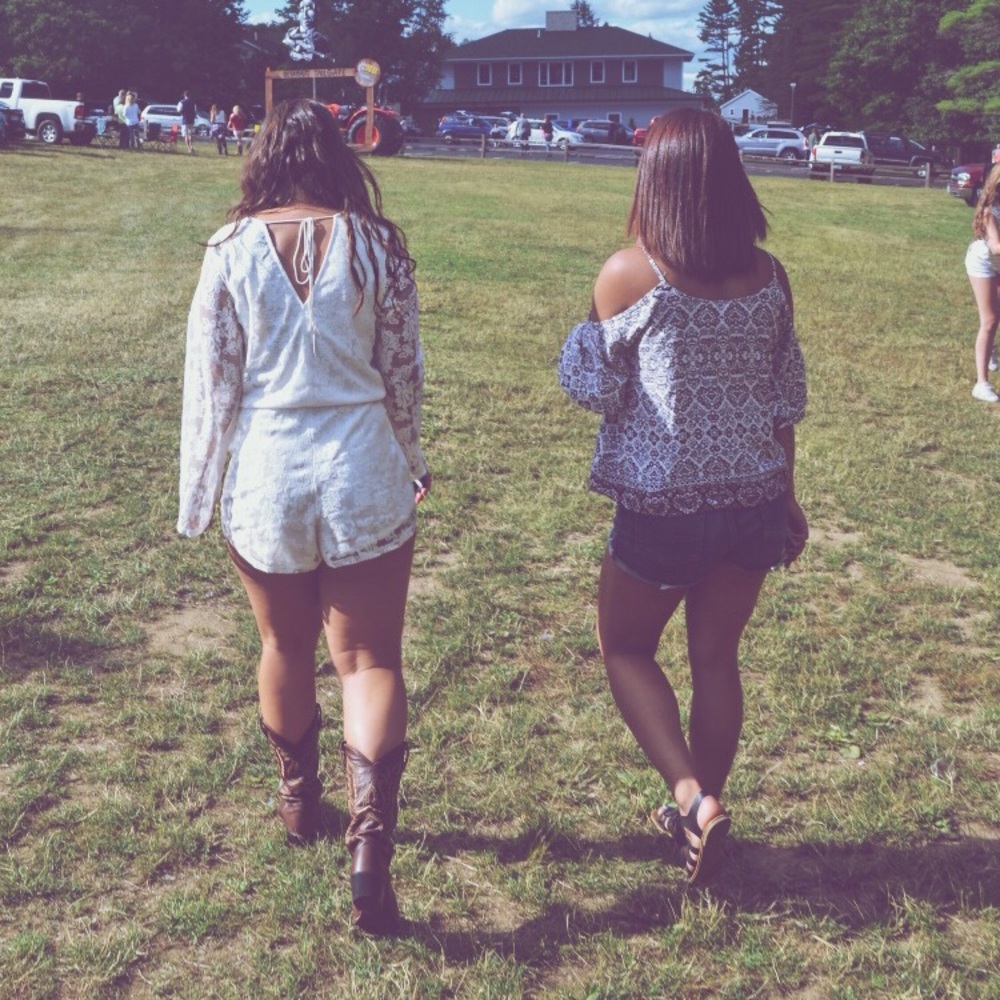 Express white lace romper